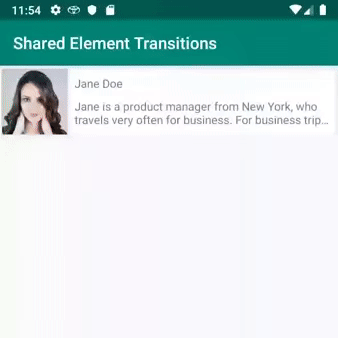 Shared Element Transitions in Android Apps