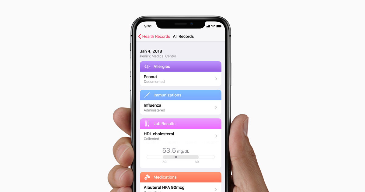 Health records app