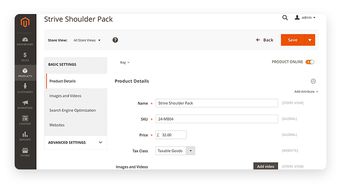 Magento Community Edition - Product Page