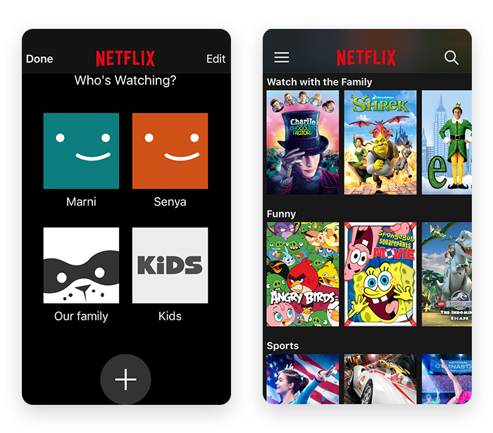 Netflix mobile app