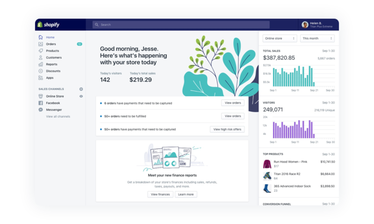 Shopify-dashboard