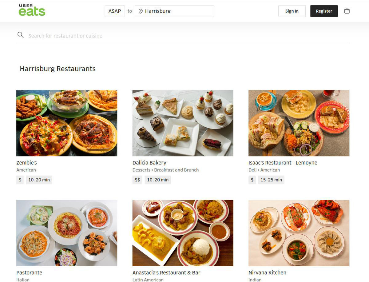 cuisine search feature