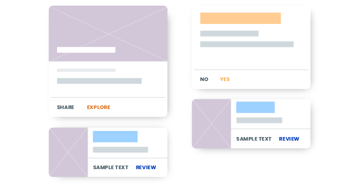 Card-based web design