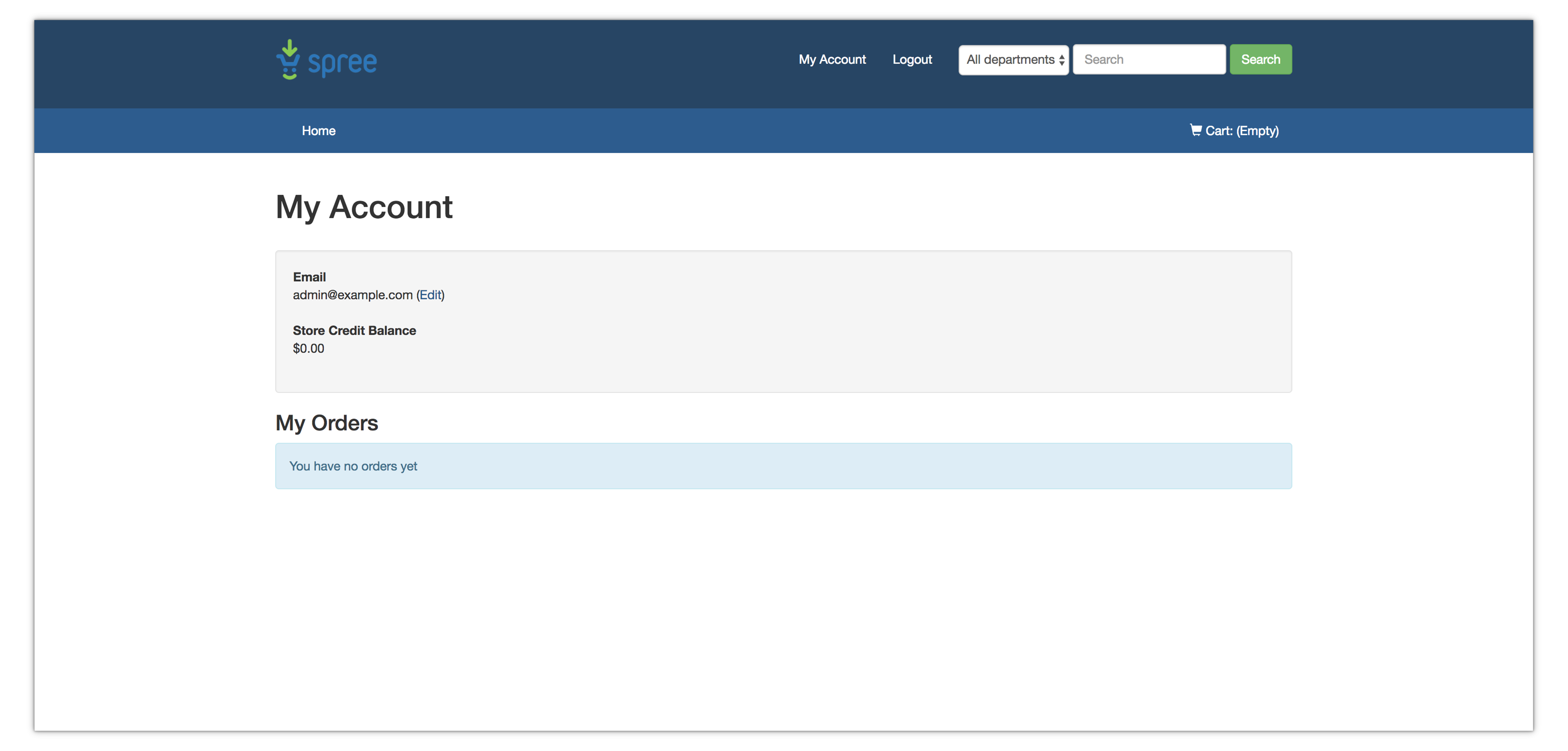 My Account Spree Demo Site