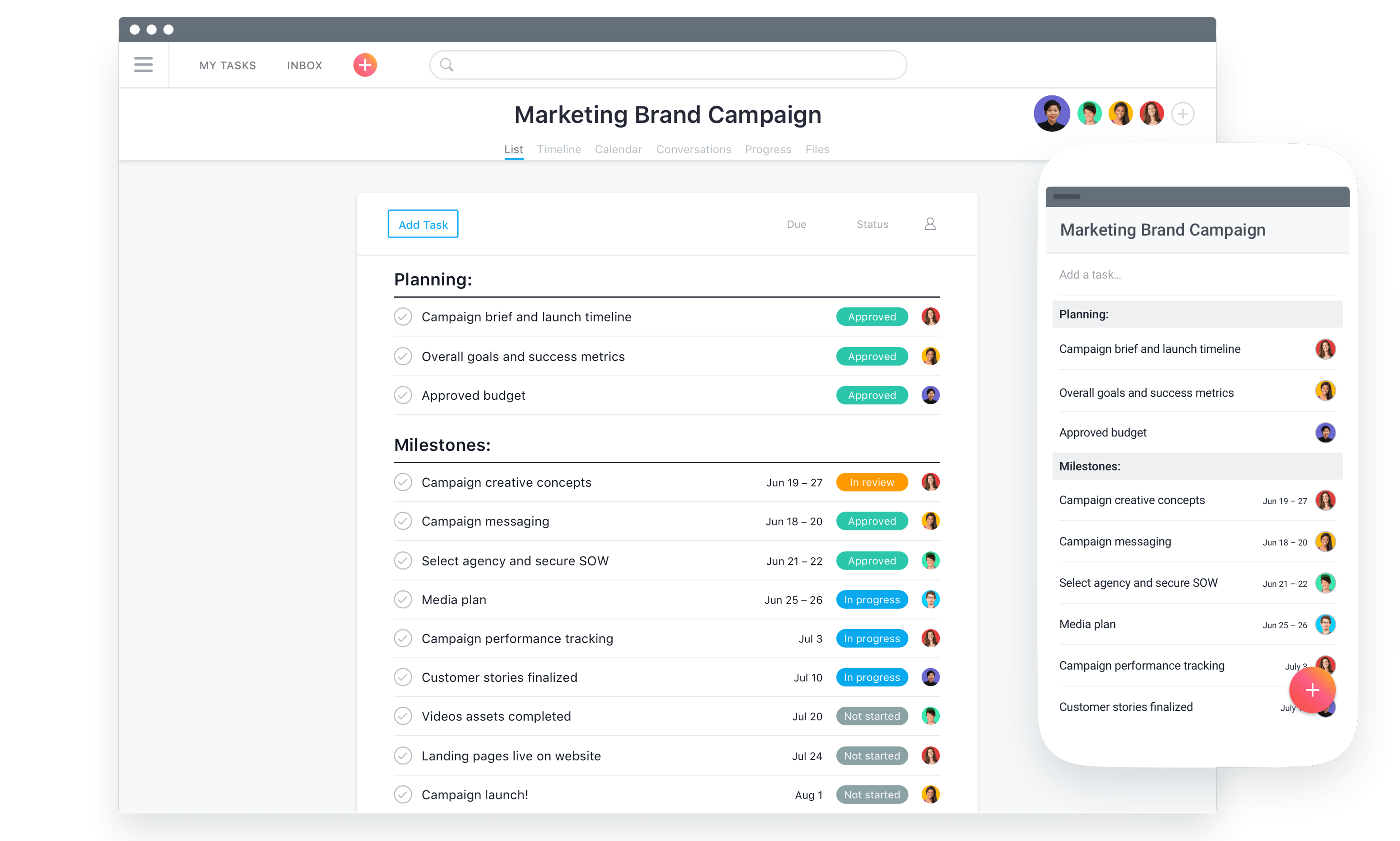 Asana helps teams manage projects