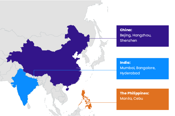 top outsourcing countries in Asia