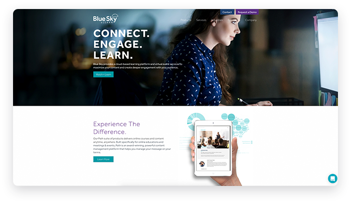 BlueSky Website Screenshots