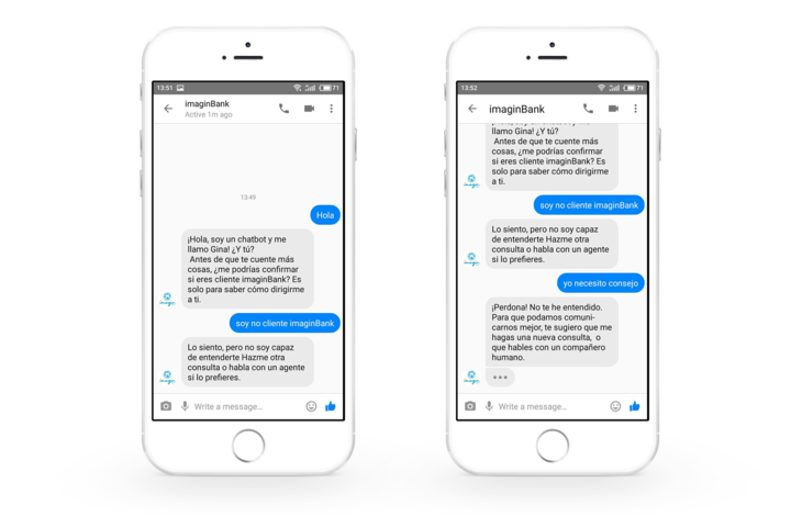 AI banking chatbot in Messenger