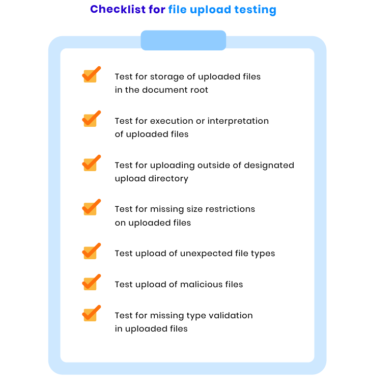 how to check file upload functionality