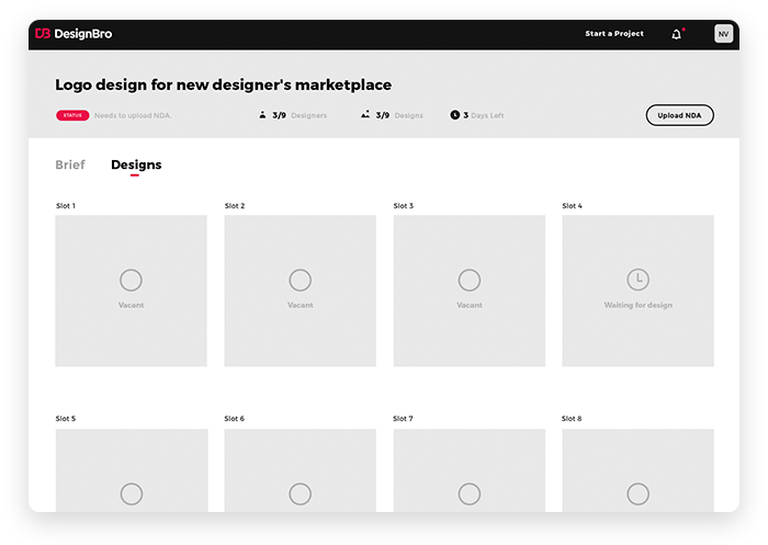 DesignBro User Interface