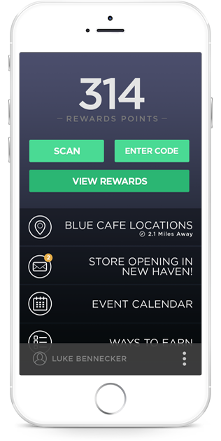 Ecommerce rewards system on mobile app