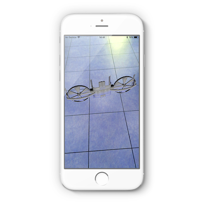 Quadcopter Default Position in AR app