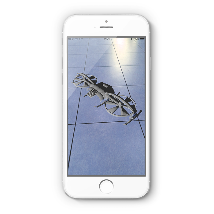 Quadcopter Position in AR app