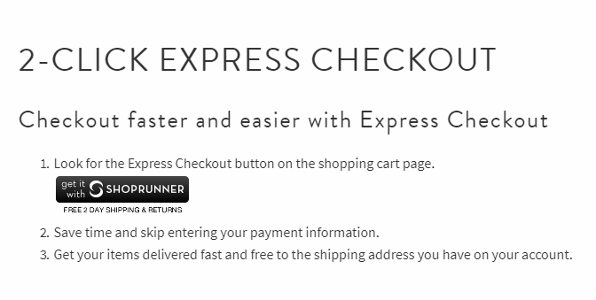 2-Click Checkout Example