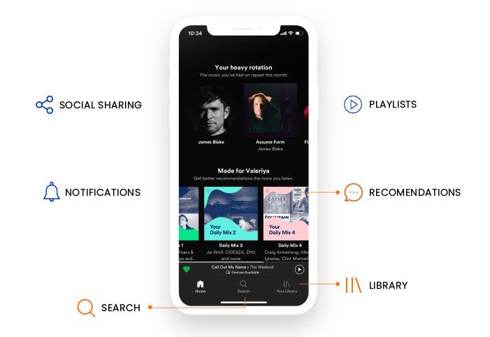 Create music streaming app